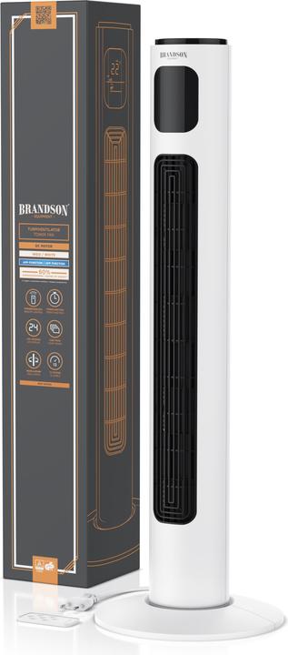 Produktbild Brandson Turmventilator WiFi, Eco DC-Motor 35W, App-Steuerung/Sprachbefehl, Timer, leiser Lüfter, Oszillation (52 dB)