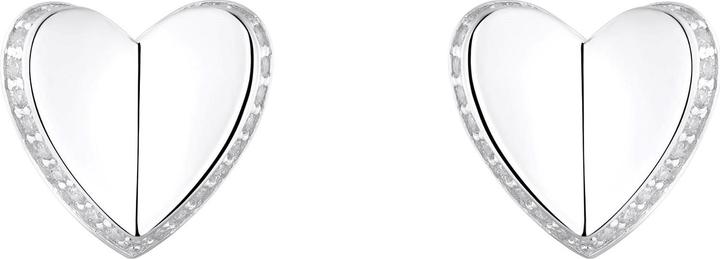 Actual product image S.Oliver Ear jewellery for ladies, 925 sterling silver, zirconia (synth.) | heart (925 silver)