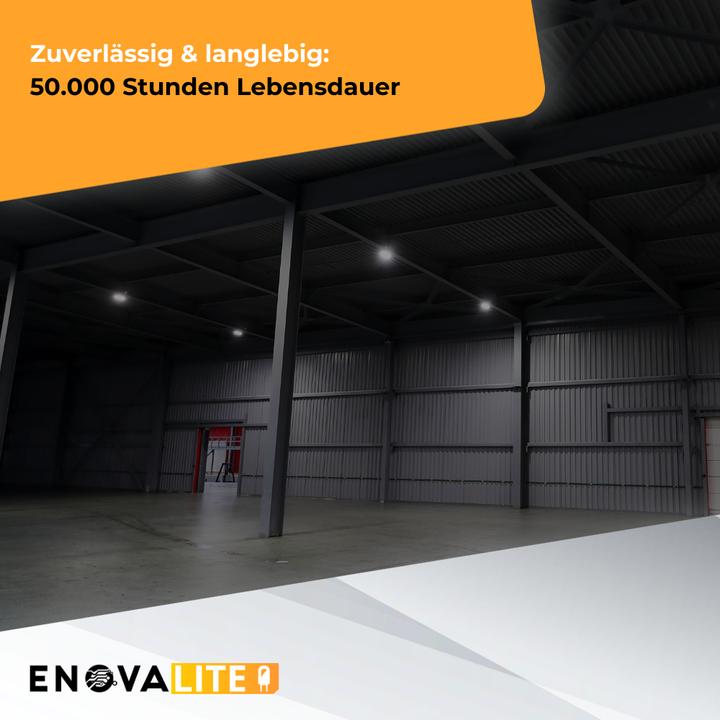 Produktbild Enovalite LED-Highbay-Leuchte, UFO, EEK: C, 200W, 34000lm, 4000K, schwarz (34000 lm)
