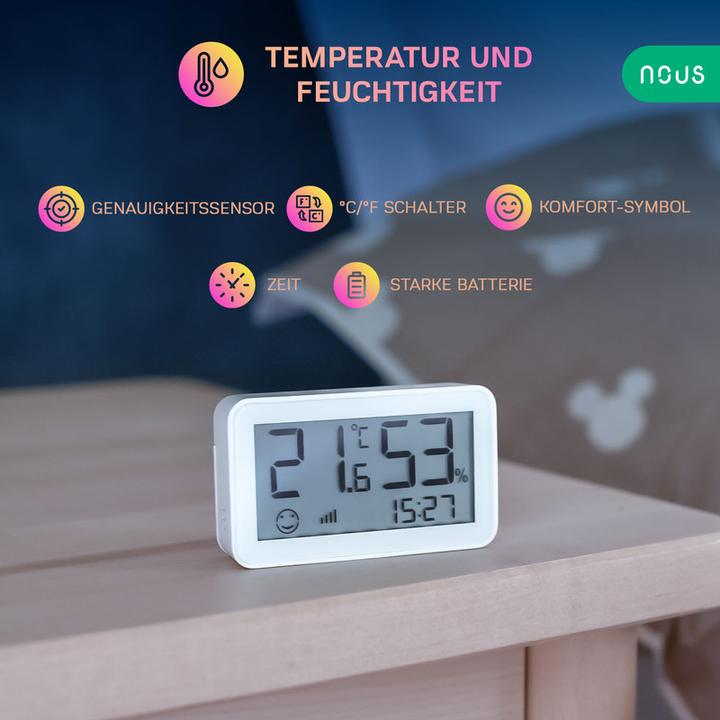 Image du produit Nous Capteur de température et d'humidité Smart LCD E6 ZigBee