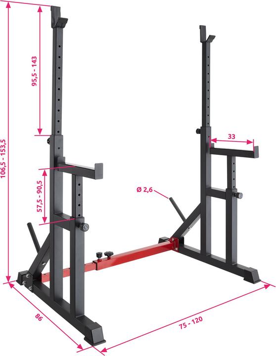 Actual product image tectake Squat rack Creed
