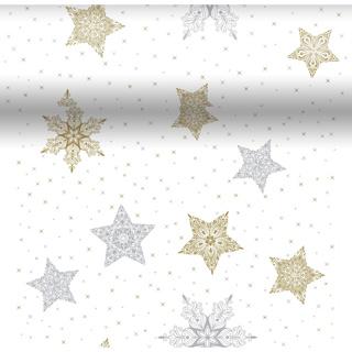 Productafbeelding Duni Kersttafelkleed rol 3in1 Dunicel wit (40 x 480 cm)