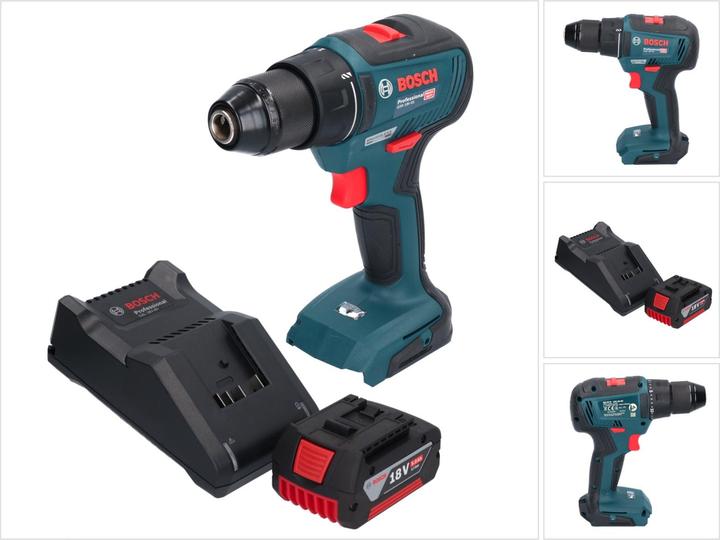 5,0 Ah, Batterie Li-Ion 5000 mAh, 1x chargeur GAL 18V-40 Bosch, 1x Bosch GSR 18V-55 Professional Perceuse-visseuse sans fil, 1x Bosch GBA 18 Volt
