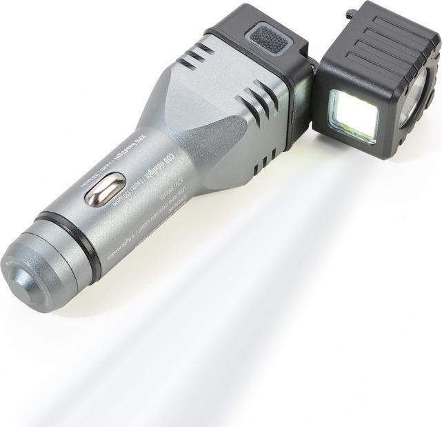 Actual product image Troika ECO CAR BENDING LIGHT Flashlight bending lamp for the car, titanium colour (11.10 cm)