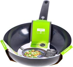 Image du produit Greenpan Cambridge wokpan 28cm - zwart - inductie - PFAS-vrij (28 cm, Wok, Aluminium)