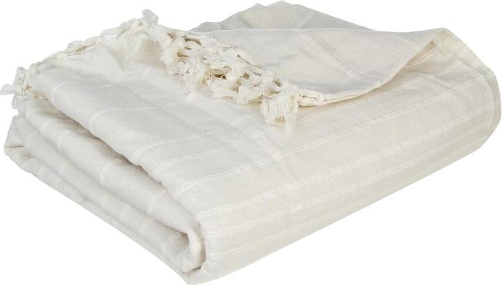 Actual product image Atmosphera Cream bedspread 230x250 with tassels (230 x 260 cm)