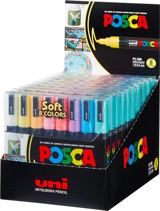 Image du produit Posca Marqueur PC-5M pointe ogive (Multicolore, 2.50 mm, 8 x)