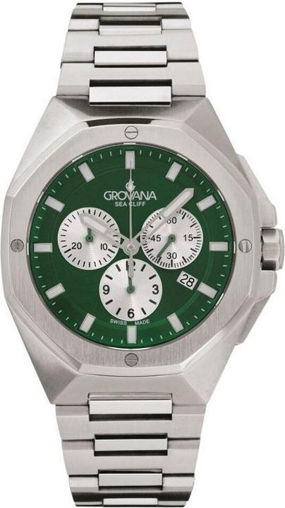 Grovana Sea Cliff Chrono-Kollektion – Montre-Quarz, hergestellt in der Schweiz (Swiss Made)