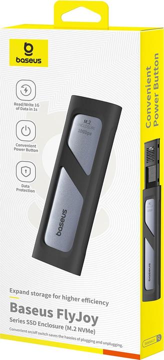 Actual product image Baseus FlyJoy Series SSD Enclosure (M.2 NVMe) Space Grey (M.2 2230)