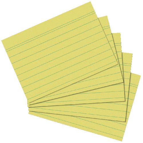 Herlitz Index cards A5 yellow lined (A5, 175 g/m², 100 x)