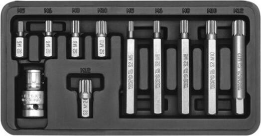 Produktbild Yato Screwdriver Bit Set Spline 11pcs (M6, M8, M5, M10, M12)