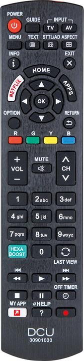Actual product image DCU Tecnologic TV Remote Control For Panasonic (Infrared)