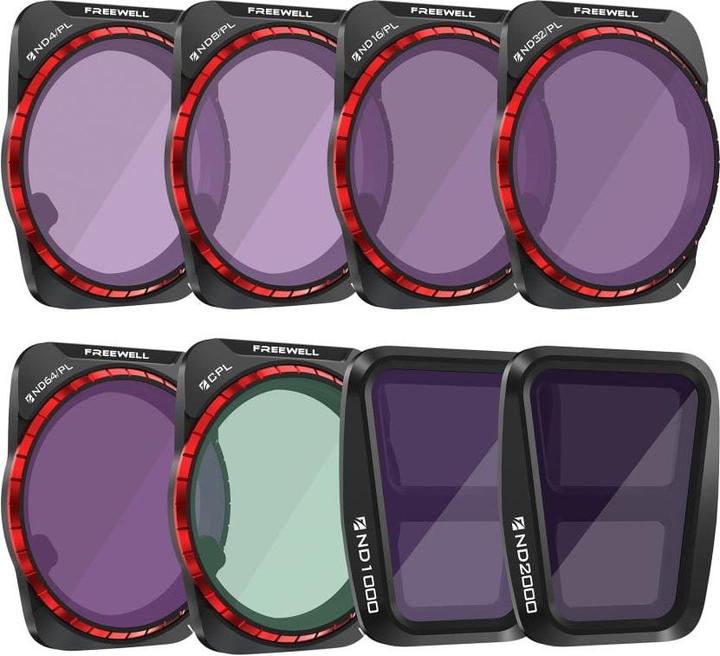 Image du produit Freewell Filtres All-Day (8-Pack) (Filtres pour drones, DJI Air 3)