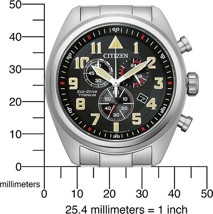 Immagine prodotto Citizen AT2480-81E Cronografo Eco-Drive Super Titanio 43 mm (Cronografo, 43 mm)