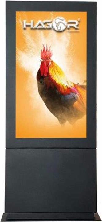Produktbild Hagor ScreenOut Eco Kiosk L Outdoorstele 127 cm 50-57 zoll inkl Lueftung Heizung Vandalismusschutz NEC...
