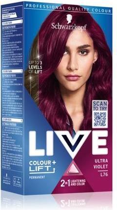 Produktbild Schwarzkopf LIVE Colour + Lift Dauerhafte Haarfarbe - L76 Ultra Violet, 1 Stück (L76 Ultra Violet)