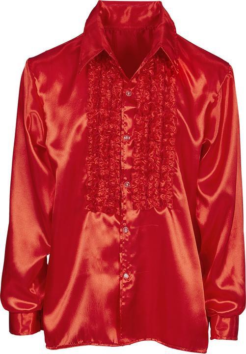 Produktbild Widmann 70er JAHRE DISCO FASHION - ROT (Rüschenhemd aus Satin), XXL (XXL)