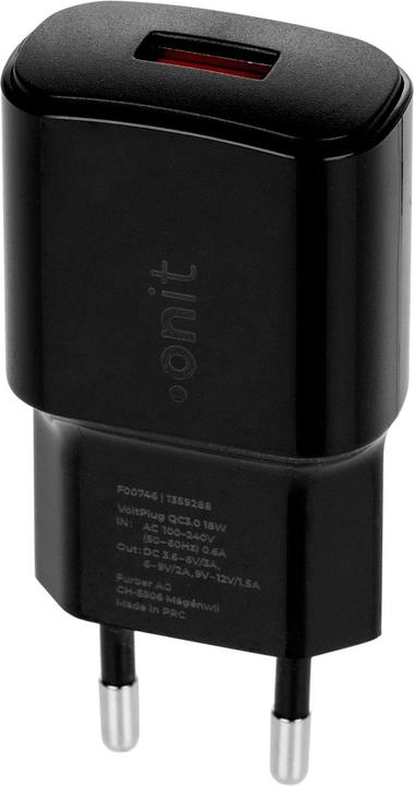 Produktbild Onit USB-Wandladegerät QC3.0 18 W Schwarz (18 W)