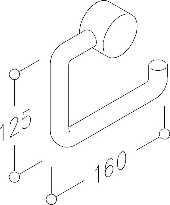 Actual product image Normbau Paper roll holder Nylon Care 125x160mm, white