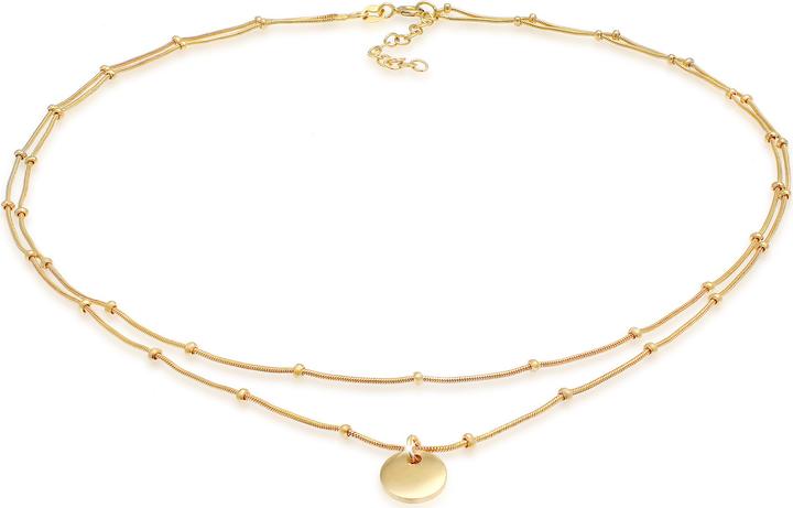 Immagine prodotto Elli Choker Layer Plättchen Kugelkette (Argento, 38 cm)