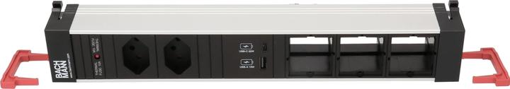 Actual product image Bachmann Built-in power strip POWER FRAME 2x T13, 1x USB, 3x Custom (2 x, USB-A, USB-C, Type 13, 0.20 m)