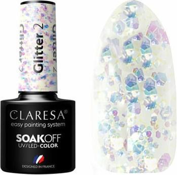 Claresa Soak Off Uv/Led Glitter Gel English 2 5G (2.50 ml)