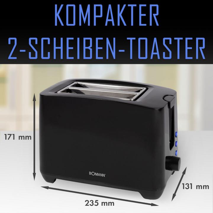 Actual product image Bomann TA 6065 CB Toaster black