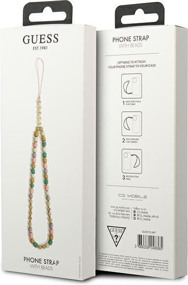 Produktbild Guess Anhänger GUSTFLWP Phone Strap rosa