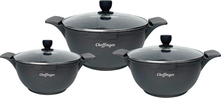 Produktbild JTI 6-teiliges Induktionstopfset - Aluminiumguss (28 cm, Römertopf, Aluminiumguss)