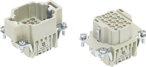 Immagine prodotto Harting Connettore HAN DD, inserto tipo 6 connettore maschio a crimpare max 2,5mm2, 10A24 poli