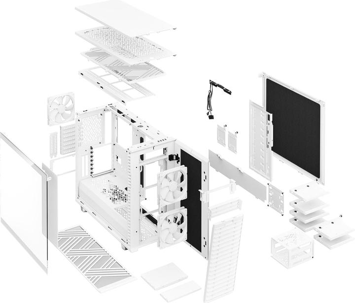 Actual product image Fractal Define 7 White TG Clear Tint (mATX, Mini-ITX, ATX, E-ATX)