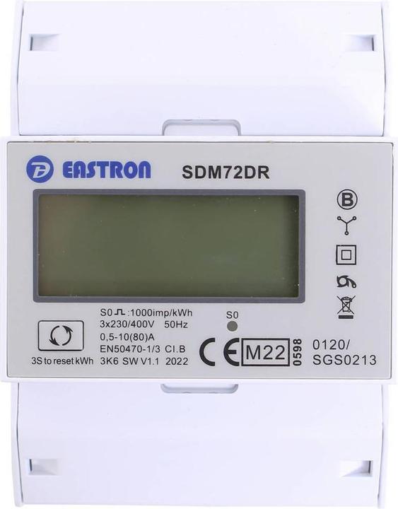 Produktbild Counttec SDM72DR Drehstromzähler digital 80 A MID-konform: Ja 1 St.