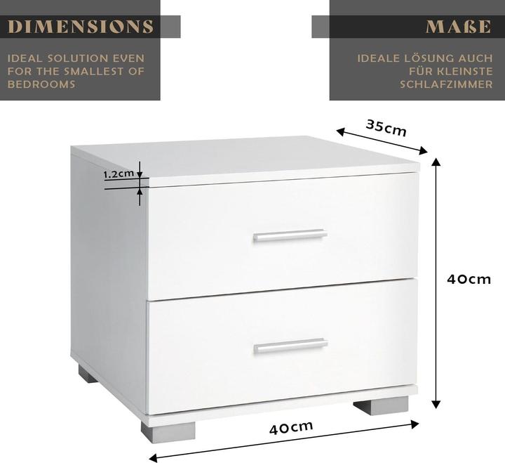 Produktbild Miadomodo Nachttisch 2er-Set (40 x 40 x 35 cm)