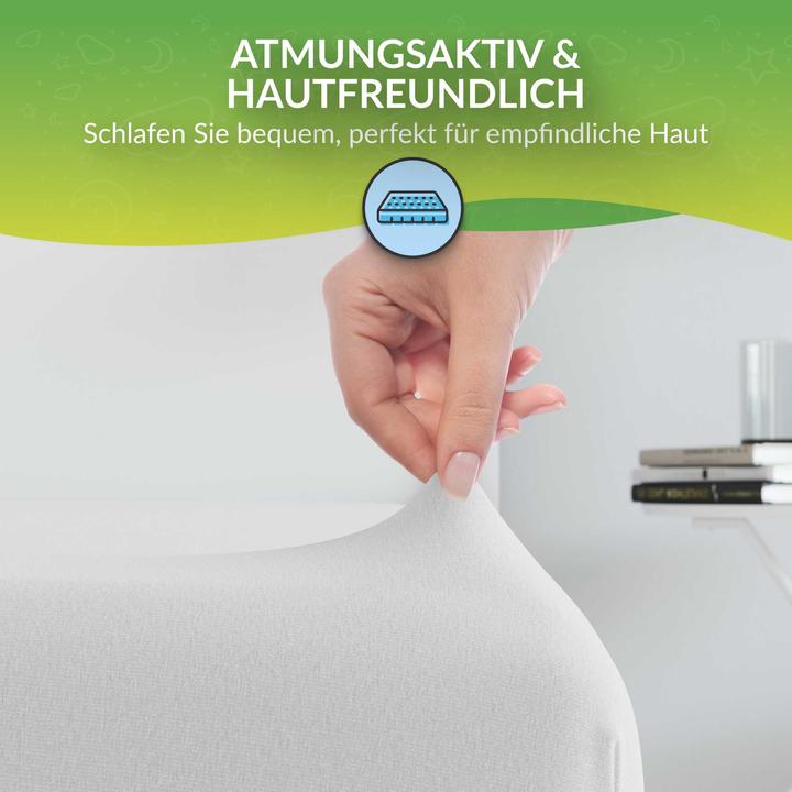 Actual product image Etérea Microfibre Jersey Fitted Sheet (100 x 200 cm, 90 x 200 cm)
