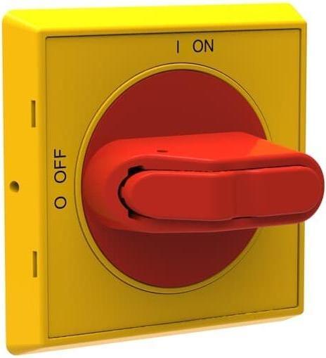 Image du produit ABB OHYS2AJ, poignée, rouge, jaune, IP65, 75 g, 65 mm, 65 mm