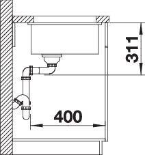 Produktbild Blanco Subline 500-U (Unterbauspüle, 54.30 cm, 45.60 cm)