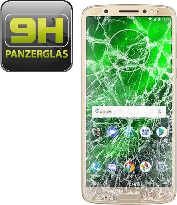 Produktbild Protectorking 1x echtes Tempered 9H Panzerhartglas 3D KLAR (1 Stück, Motorola Moto G6 Plus)