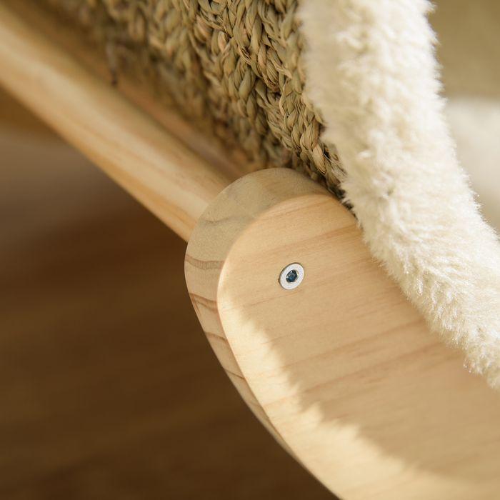 Produktbild Swisshandel24 Katzenhöhle Katzenbett mit Regal Katzenhaus Katzenhütte mit Kratzunterlage Indoor Kiefernholz Flanel (Katze)
