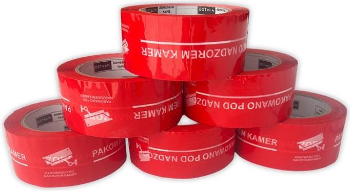 Produktbild Bestpak BSTech Klebeband bedruckt 48 mm x 100 m „Verpackt unter Kameraüberwachung“ (48 mm)
