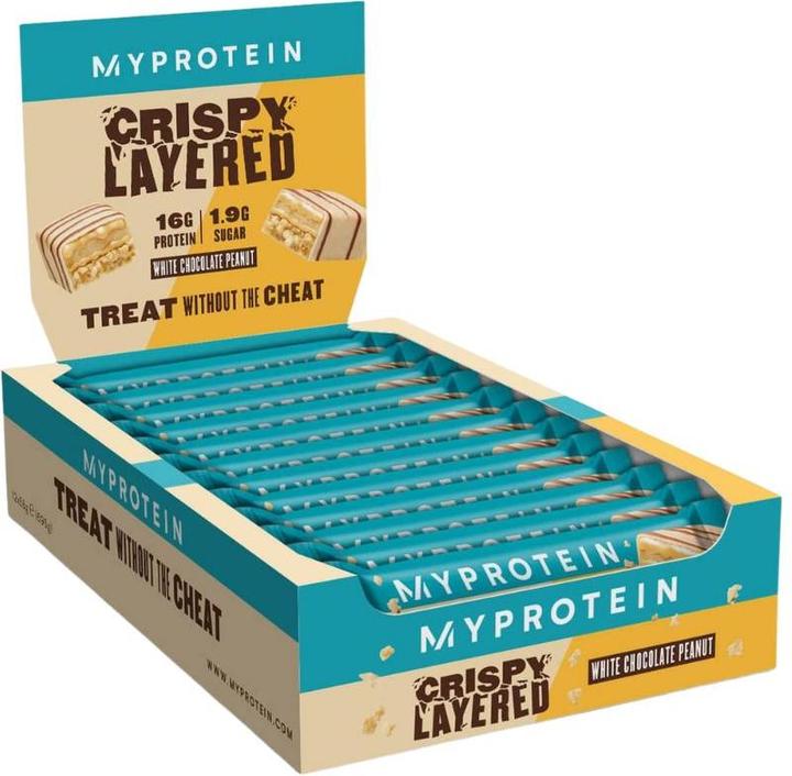 Produktbild MyProtein My Protein Crispy Layered Bar (12 X 58G) (Weisse Schokolade, 1 Stk., 696 g)