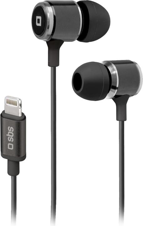 Produktbild SBS stereo in-earphones mit lightning-anschluss schwarz (keine Geräuschunterdrückung, Kabelgebunden)