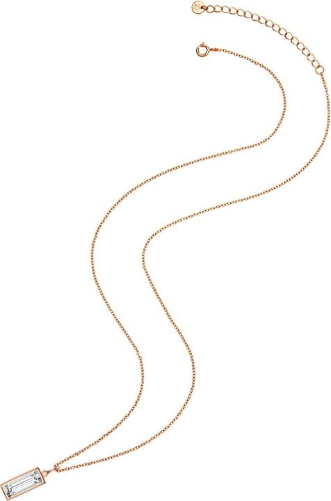 Immagine prodotto Glanzstücke München Catena da donna in argento 925 con zirconi in oro rosa 48,0 cm + 5,0 cm di estensione - 30038 (Argento, 48 - 53 cm)