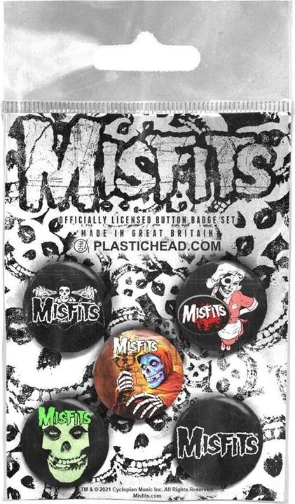 Actual product image Misfits Logo badge set 5-pack