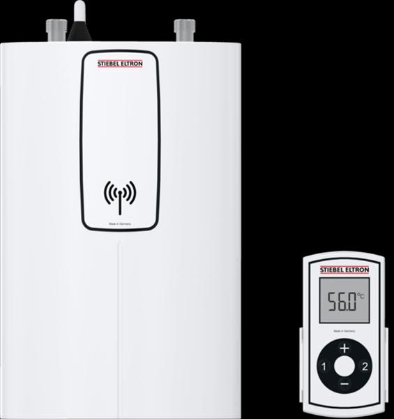 Actual product image Stiebel Eltron DCE 11/13 RC Electronic compact instantaneous water heater with remote control for the kitchen