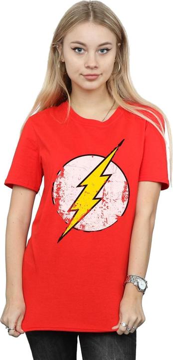 Immagine prodotto The Flash Distressed Logo Boyfriend Fit Maglietta Ampia Donna (XL)