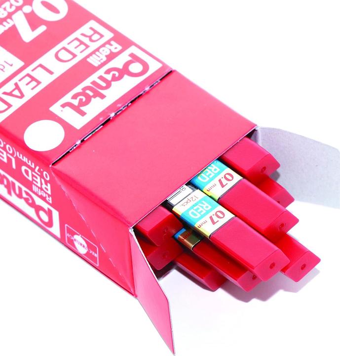 Image du produit Pentel Ersatzminen für Druckbleistift 0,7 mm (Recharger, Rouge)