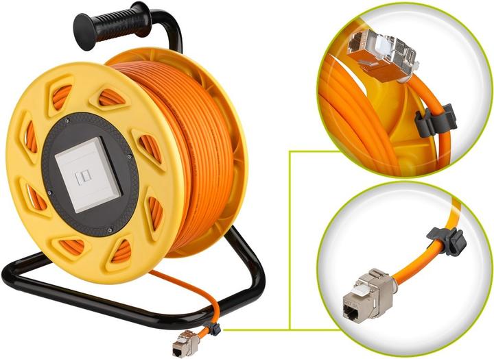 Produktbild Goobay Mobile Kabeltrommel (S/FTP, CAT7a, 50 m)