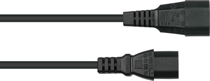 Actual product image Kabelmeister Power extension cord Plug C14/C13 black 0.5m (0.50 m, C13)