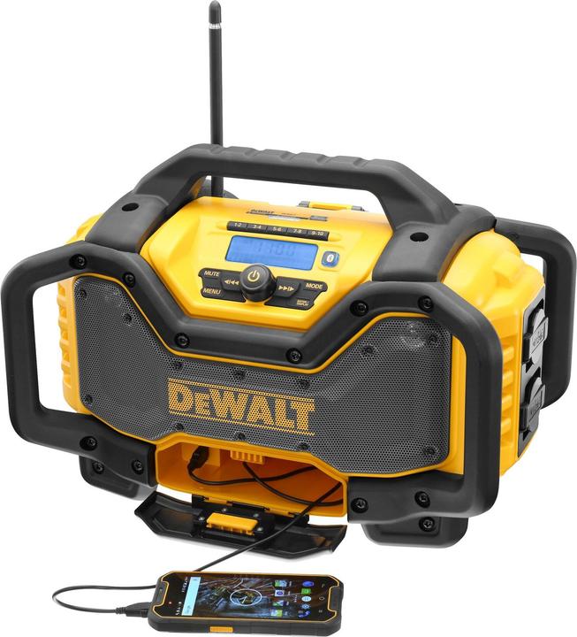 Actual product image DeWalt DCR027QW Rechargeable and mains radio (FM, DAB+, Bluetooth)