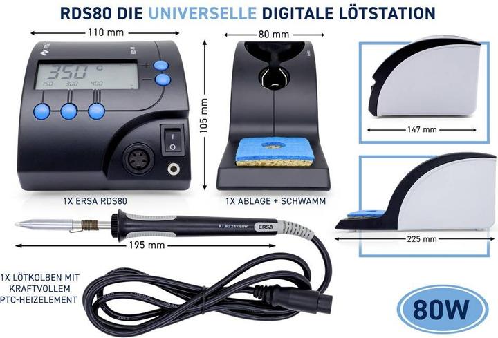 Immagine prodotto Kurtz Ersa Stazione di saldatura digitale 80 W RDS 80